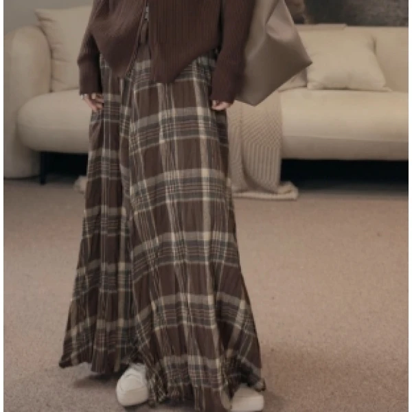 卢尚原创格子半裙8906-1