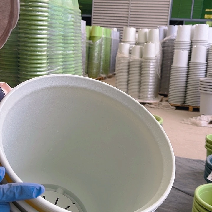 仿陶盆A5#米白色3个含托