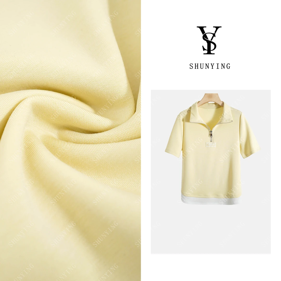 【仟娜】大方简约款~设计感时尚洋气半拉链拼接短袖T恤SY71T848