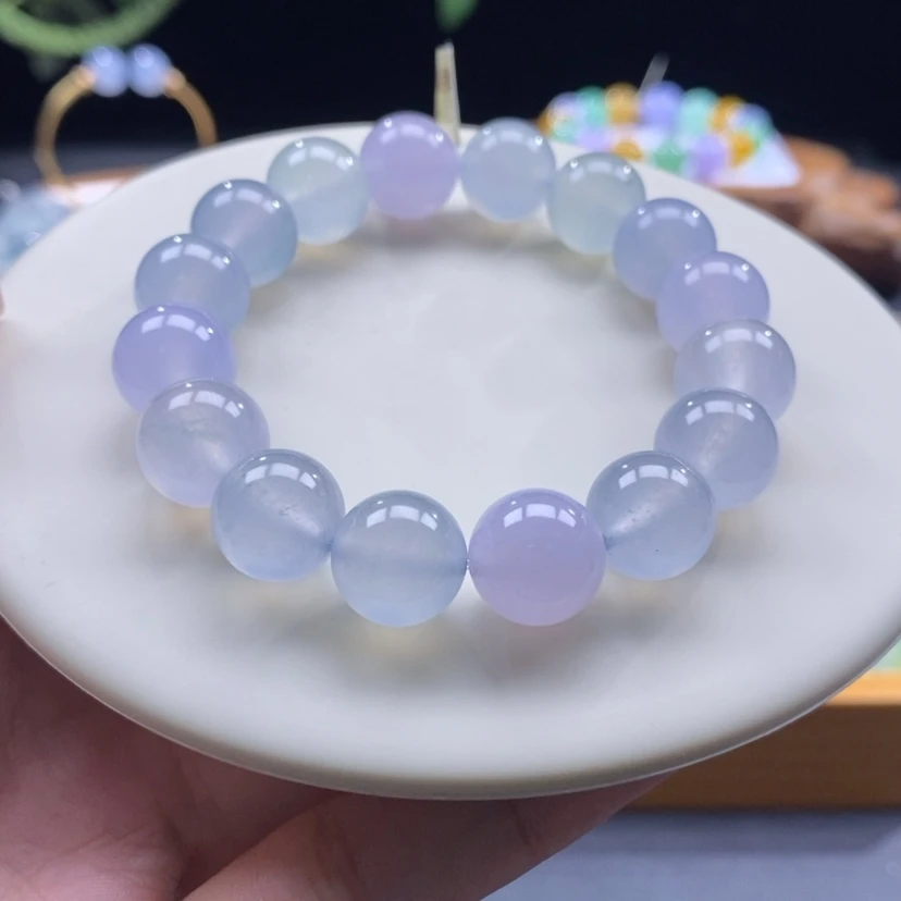【闪购商品】翡翠手串未镶嵌冰马卡龙手串卡12+