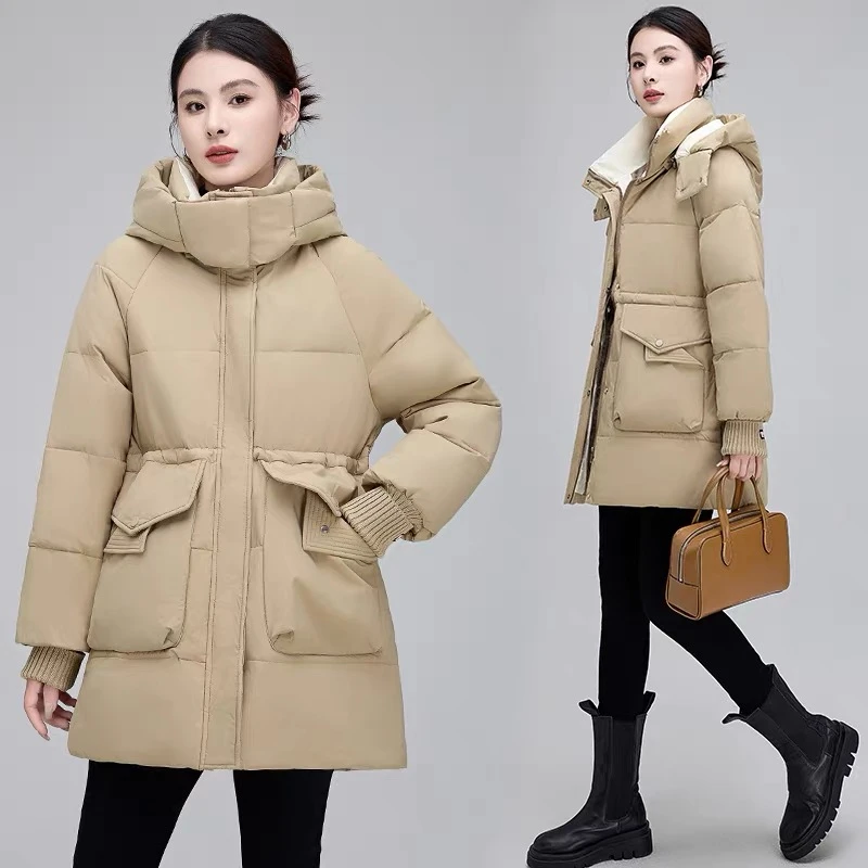 【反季跑量】新款冬季羽绒服女中长款小个子收腰显瘦加厚外套