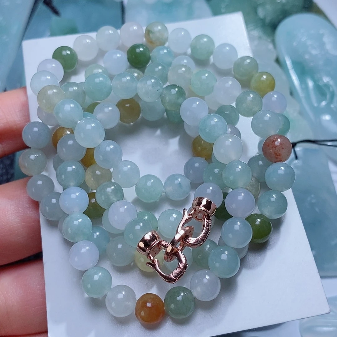 定制翡翠未镶嵌毛货付款后确认抛光