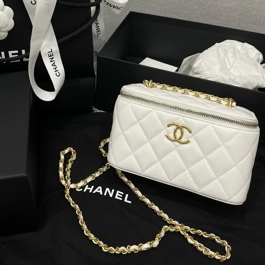 95新 Chanel/香奈儿 多多奢品/香奈儿23c芯片款盒子斜挎包/98新