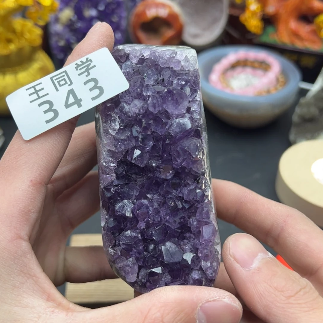 紫晶水晶摆件未镶嵌343