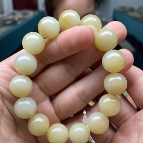 和田玉未镶嵌手链114