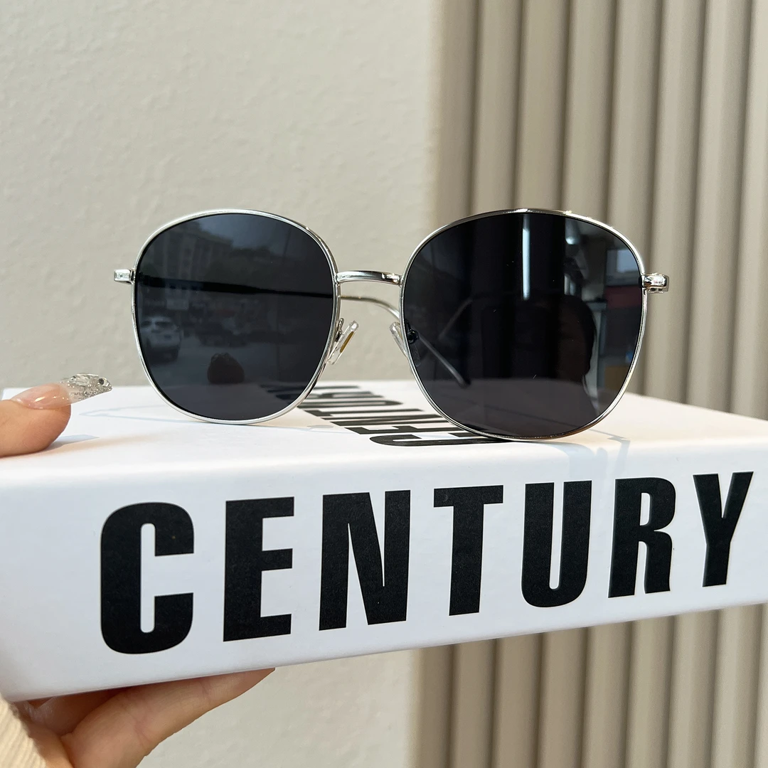 复古大圆框墨镜女遮脸显脸小黄色夜视太阳眼镜男防紫外线开车百搭