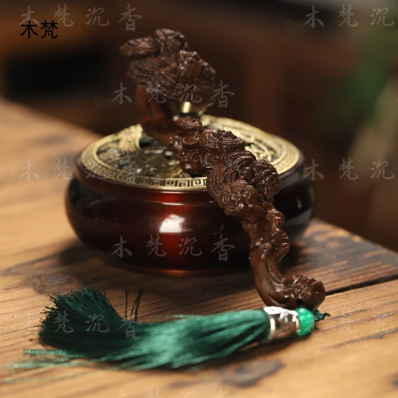 巴布亚贡木【灵芝如意】无礼盒老料文玩手串古风小众成品手工精雕