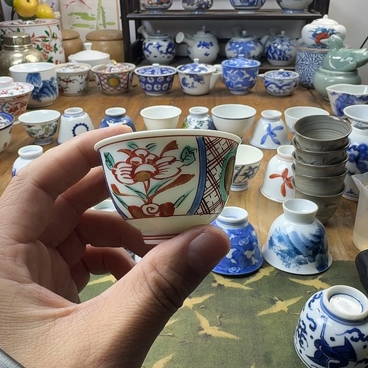 午***茶青花瓷器杯子茶具