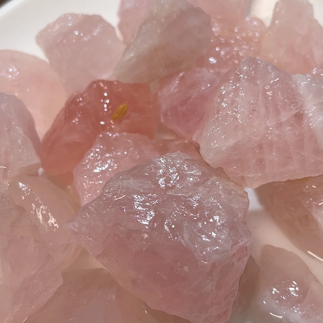 水晶珠宝半成品未镶嵌粉阿塞100g