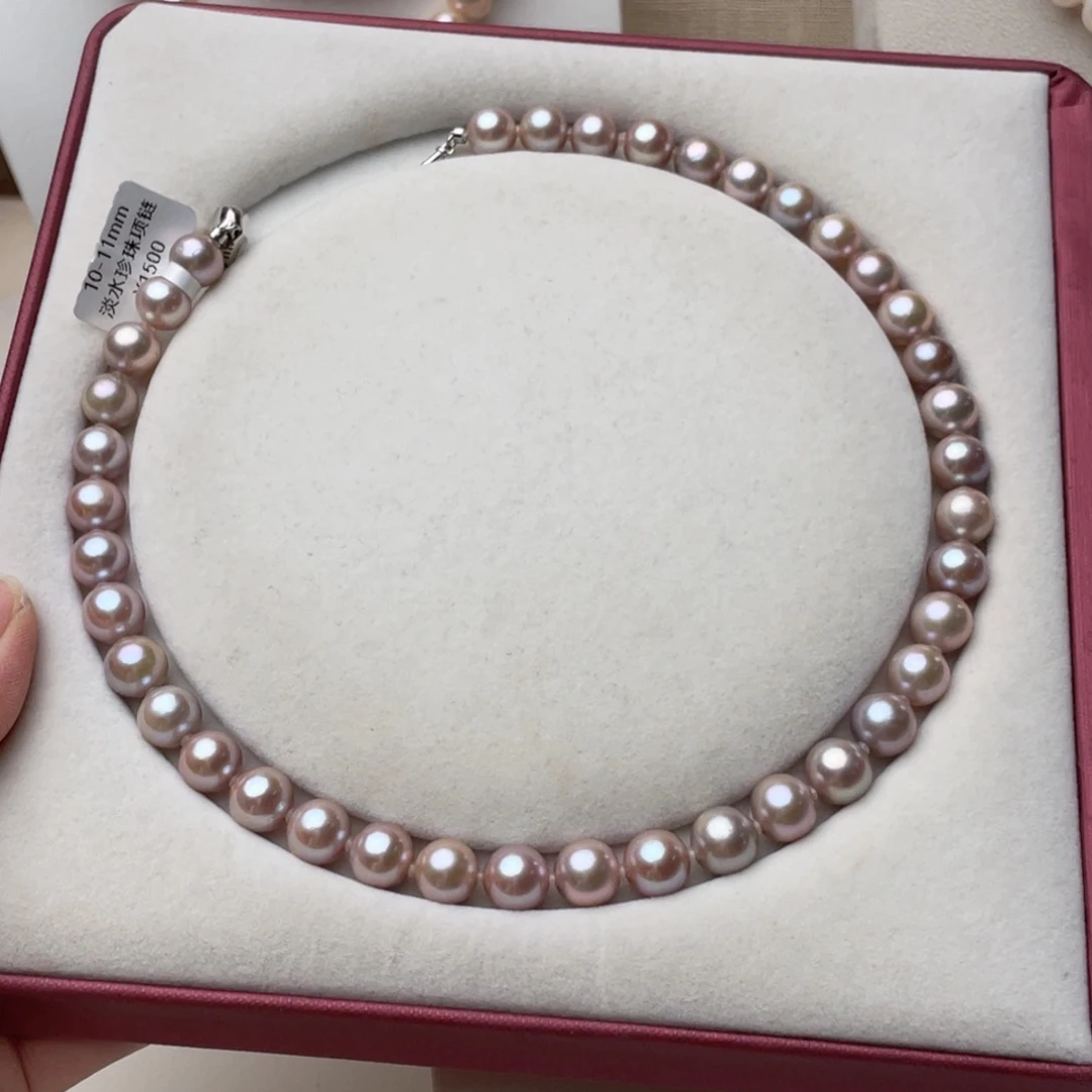 颈饰银S925镶嵌淡水珍珠10-11
