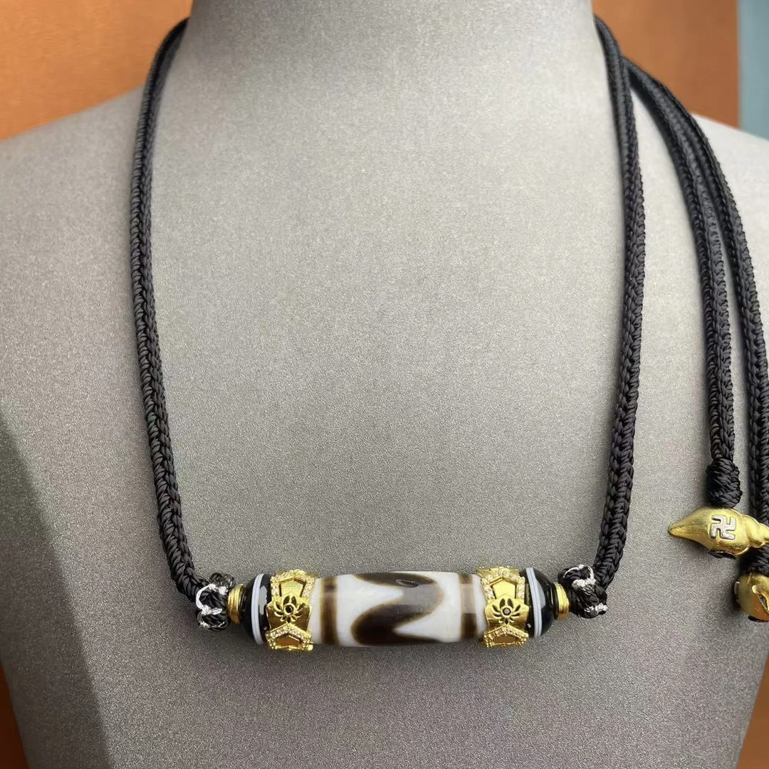 壹加师姐|手工设计横版牙牙玛瑙多宝项链6887C