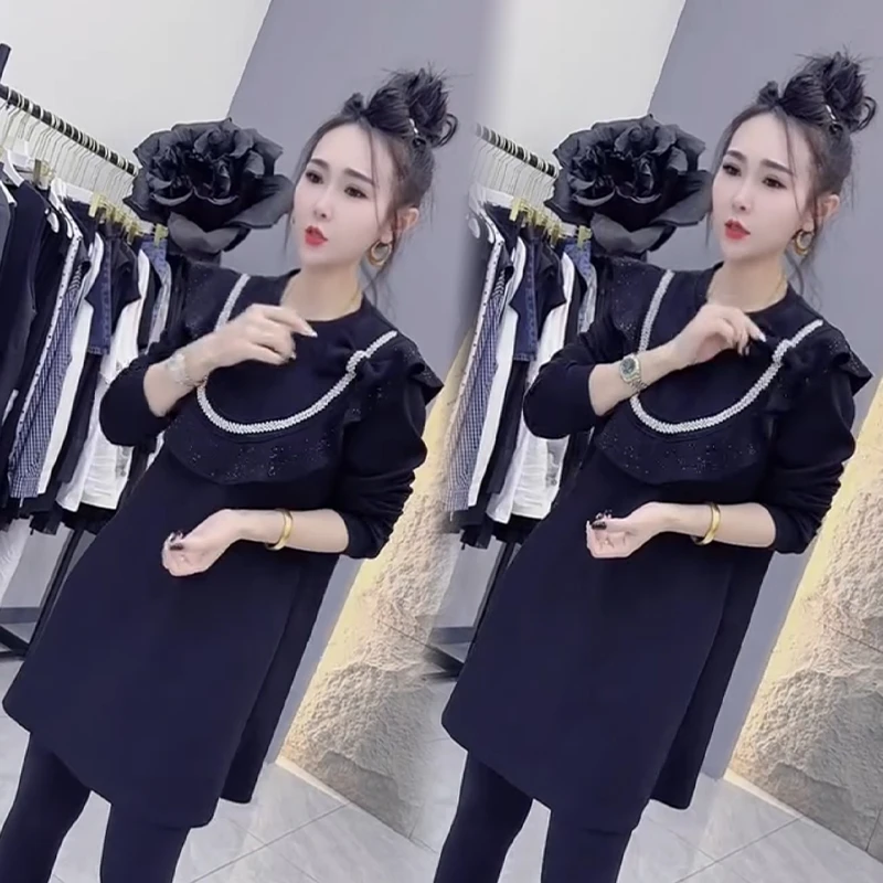 2025秋冬新款时尚显瘦气质网红高档洋气女高级百搭宽松大码连衣裙