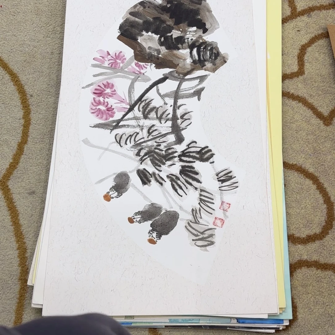 国画33/66卡纸作品艺