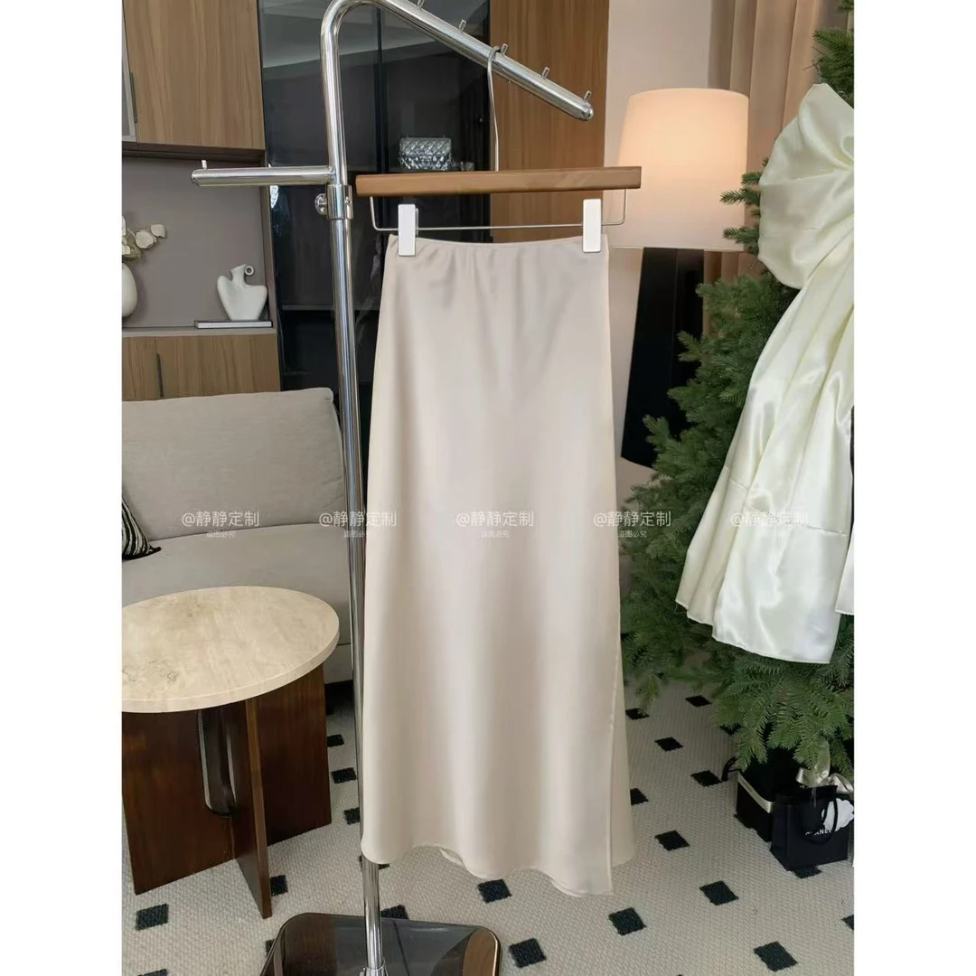 JING【香槟派对】高级感高腰显瘦松紧腰两片式A字裙