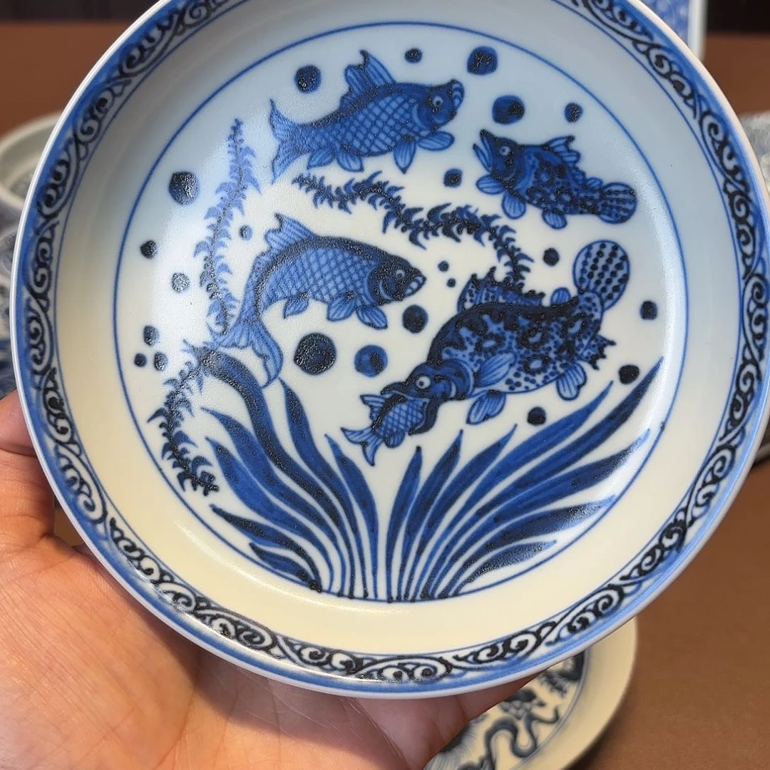 瓷片景德镇手绘茶具微瑕