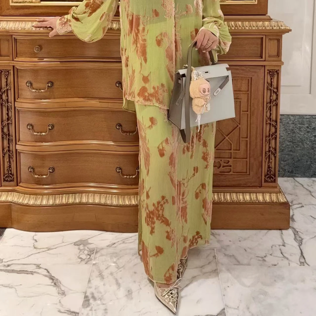 【顾文婷推荐】玉琼国风25 丝绒剪花传统烧花半裙 DZ25A2335