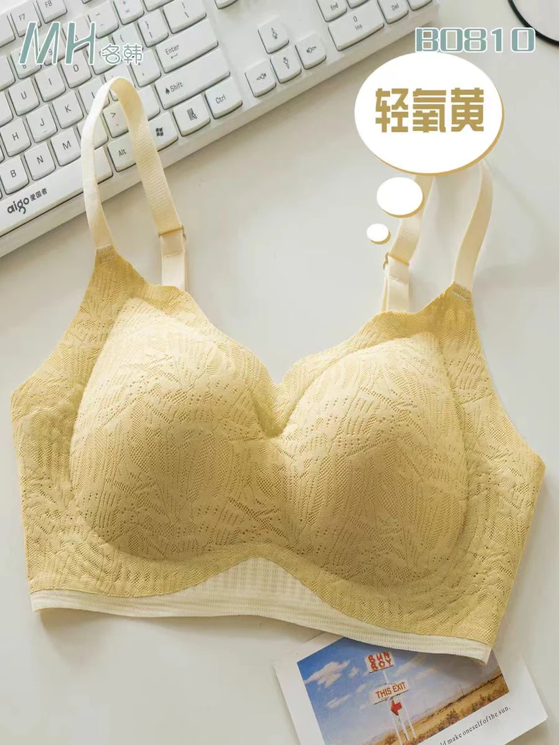 新款运动内衣810轻薄镂空透气固定不跑杯聚拢上托收副乳文胸