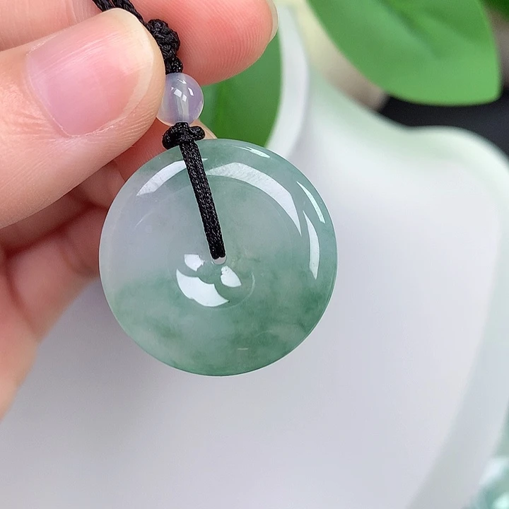 翡翠未镶嵌颈饰平安扣 26.5-5.4mm