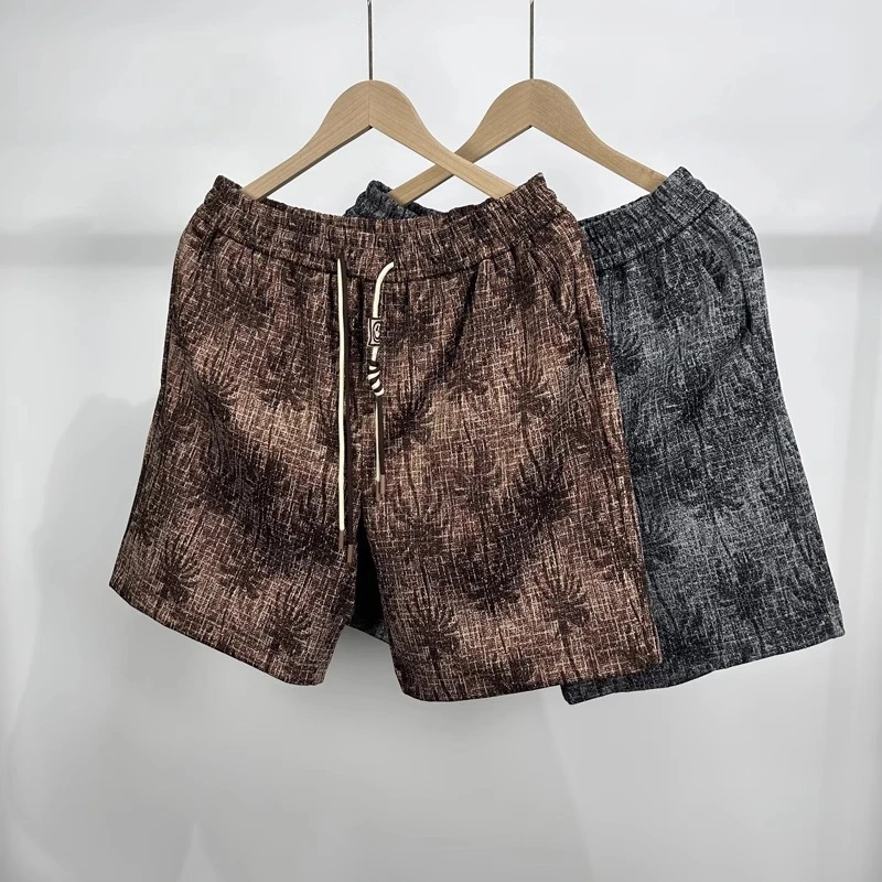 美式潮牌高端沙滩裤男休闲宽松五分裤潮流夏季运动短裤痞帅男裤子