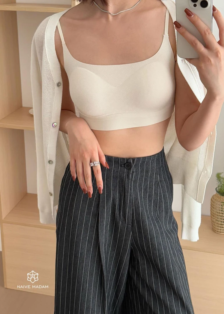 内目 泡泡提花一字无痕美背舒适亲肤无钢圈固定杯防走光