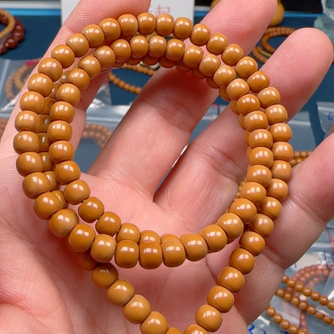 手串橄榄核老挝SS级核尖极限弧尺寸6×126颗