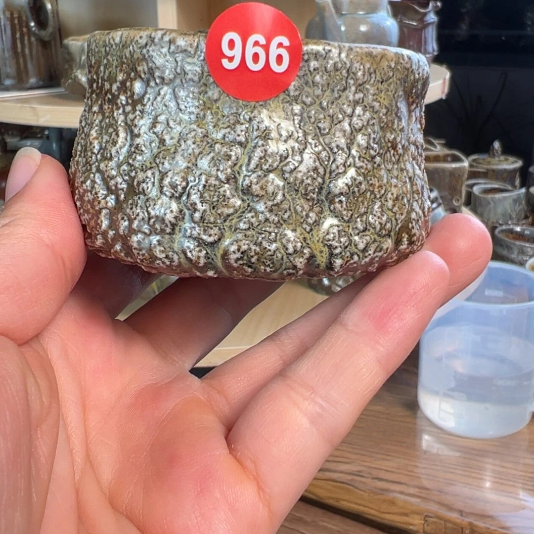 杯966柴烧手捏主人杯自然落灰釉