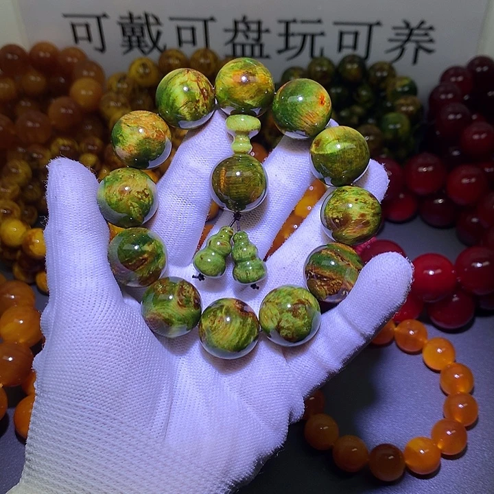 松木（琥珀木）手串/手链2.0 水墨丹青高货