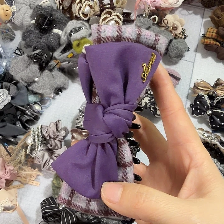 布艺铁合金紫色香蕉夹-15