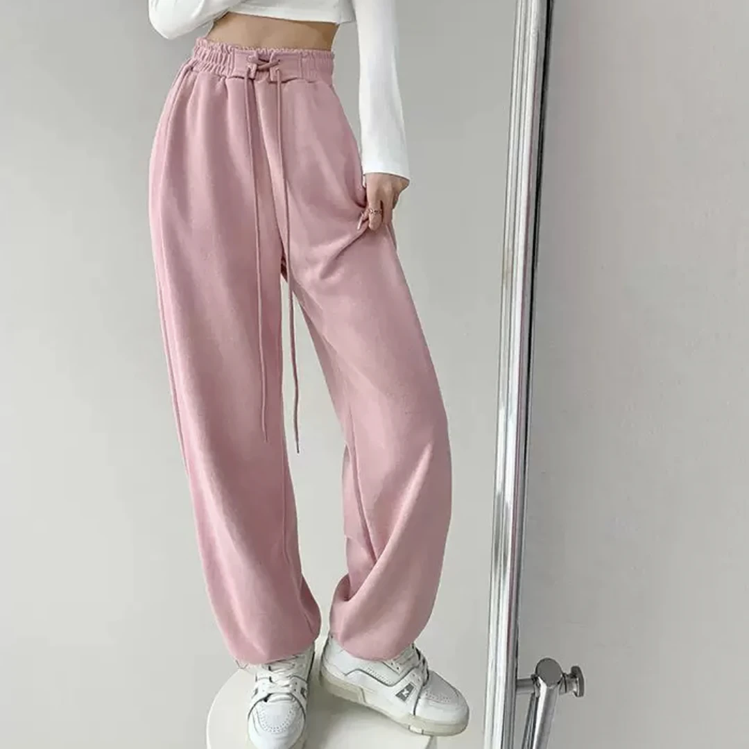 春夏新品！女士休闲百搭垂坠感休闲直筒运动裤F03