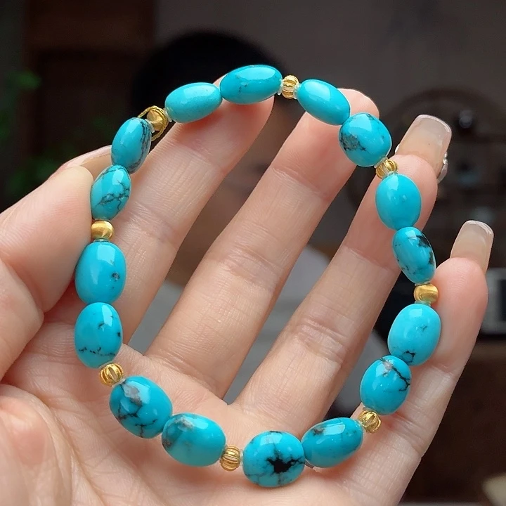 绿松石18K金镶嵌珠宝奇石