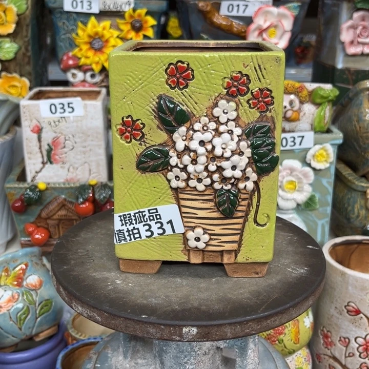 紫砂花盆粗陶材质多肉花盆331