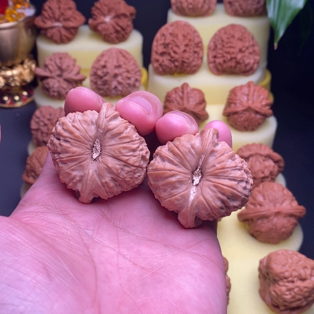 把件文玩核桃42尺凹底全品白茬南瓜墩