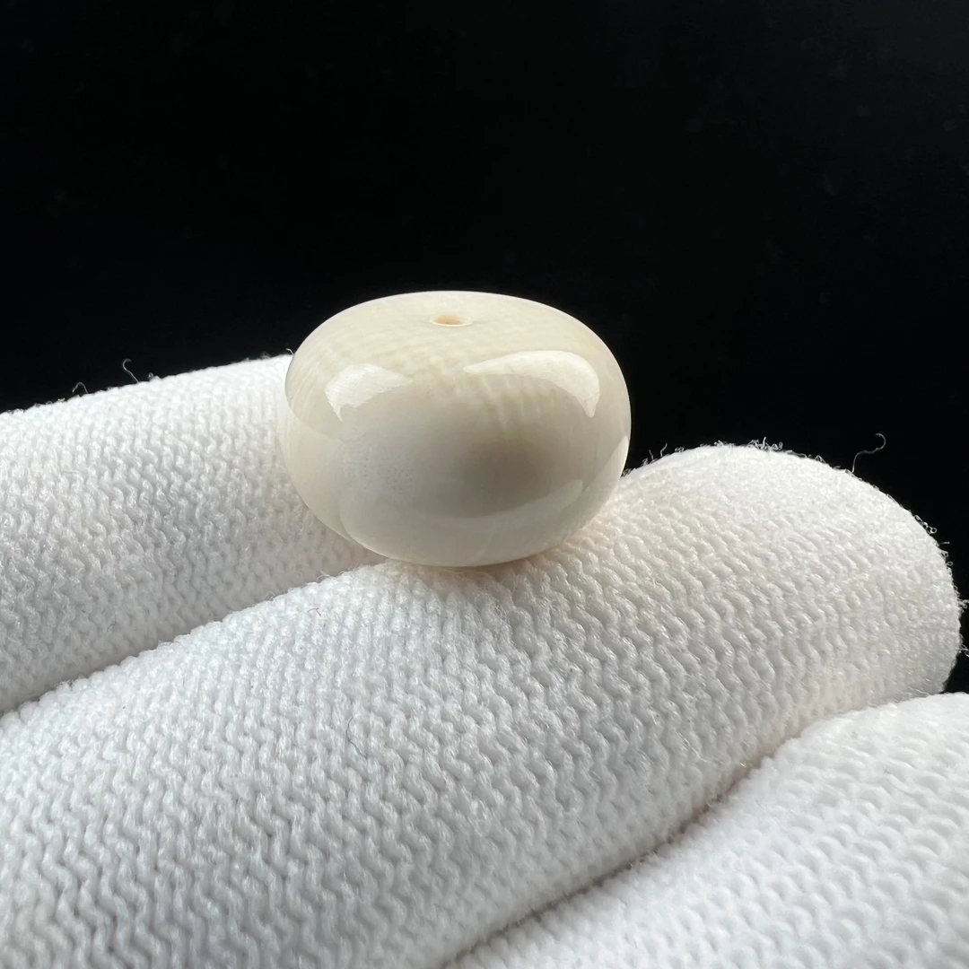 A3792天然猛犸牙平安扣18x11.6mm支持鉴定 假一罚四