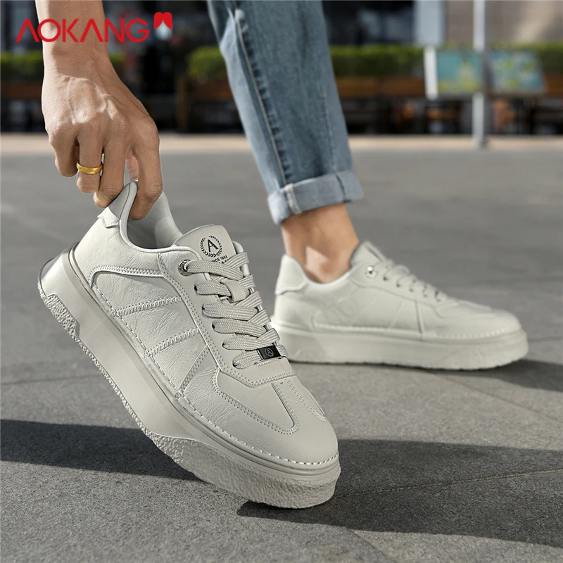 Aokang/奥康正品男鞋板鞋男款2025新款爆款男式休闲鞋子男小白鞋