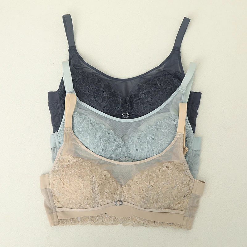 LANZIBES/蓝之蓓桑蚕丝内衣舒适透气收副乳防下垂文胸罩X9463