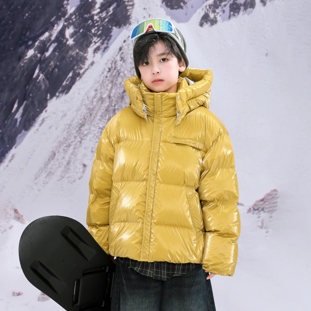 男童冬季户外滑雪羽绒服2025新款儿童男孩运动防寒外套