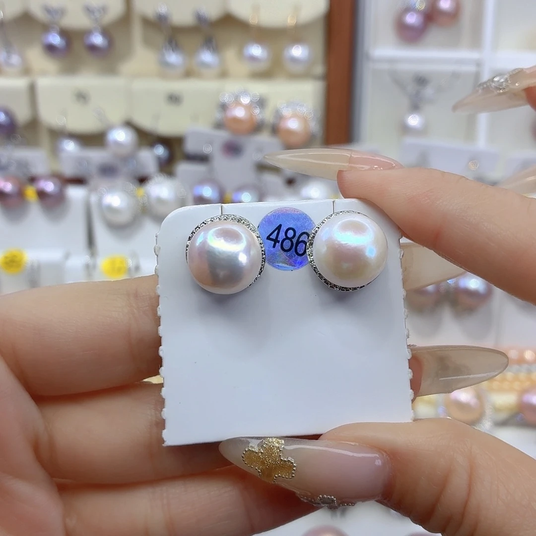 未镶嵌耳饰淡水珍珠F
