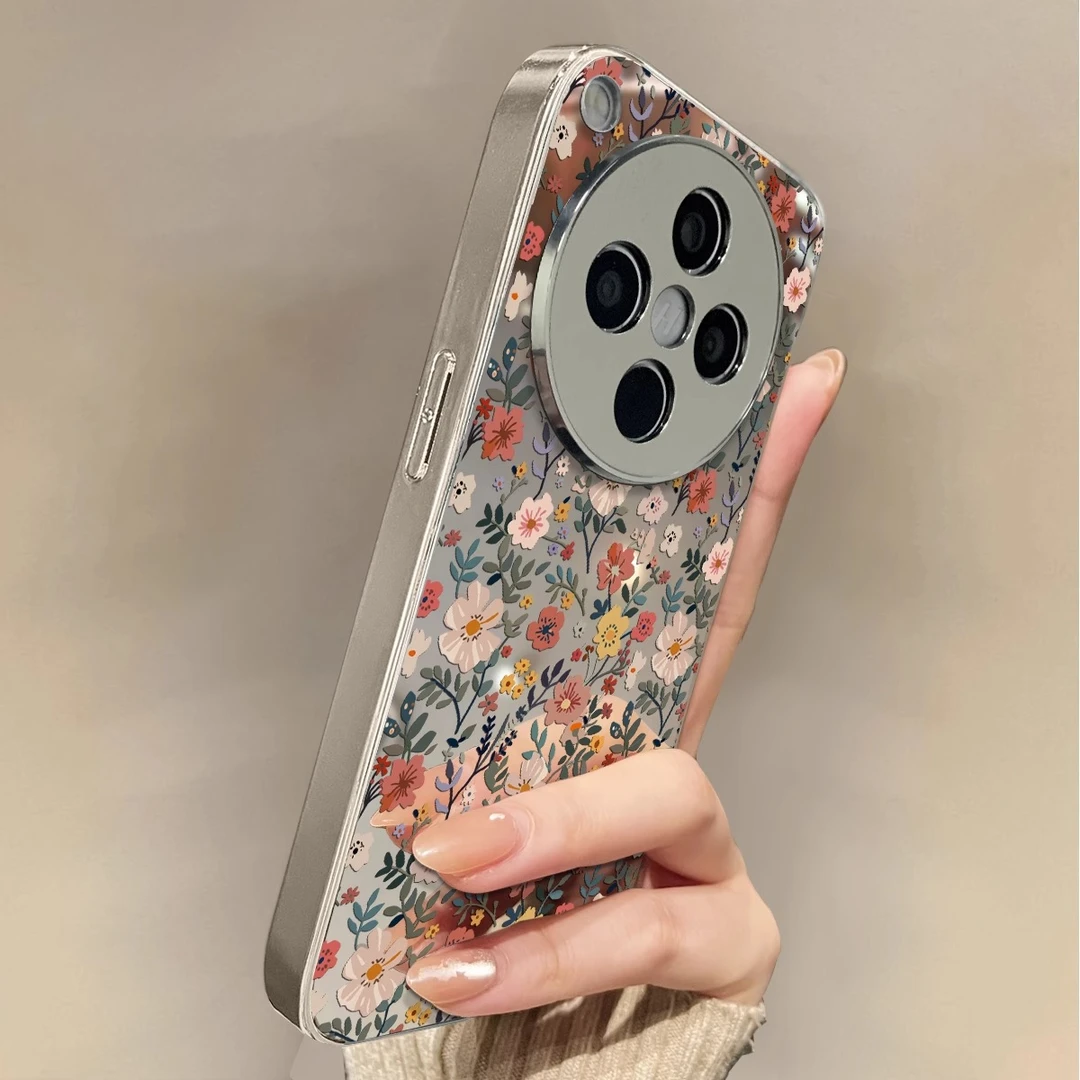 适用于OPPOfindx8pro手机壳百花璀璀高级感findx5pro硅胶全包防摔