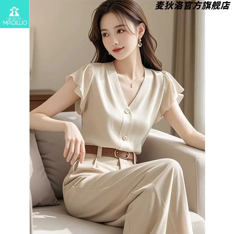 【限量款】2025新款夏季今年流行漂亮高级感超好看的干练气质两件套