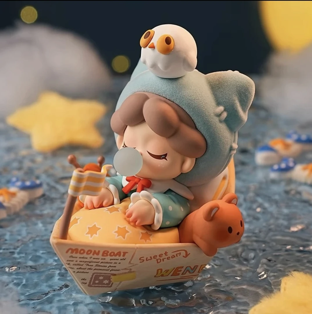 【拆盒】Wendy四代跟着月亮走系列潮玩盲盒手办摆件