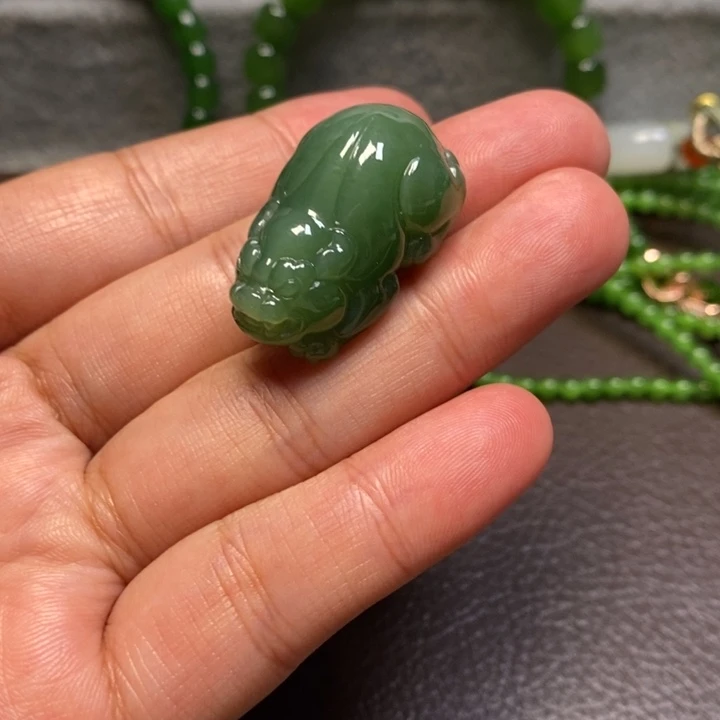 和田玉（碧玉）未镶嵌吊坠(不含链)