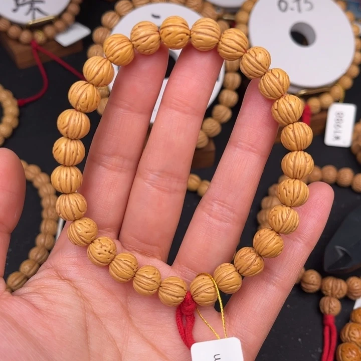 桃核手串凤鸾边尺10抛光尺寸误差0.5Ｍｍ之间