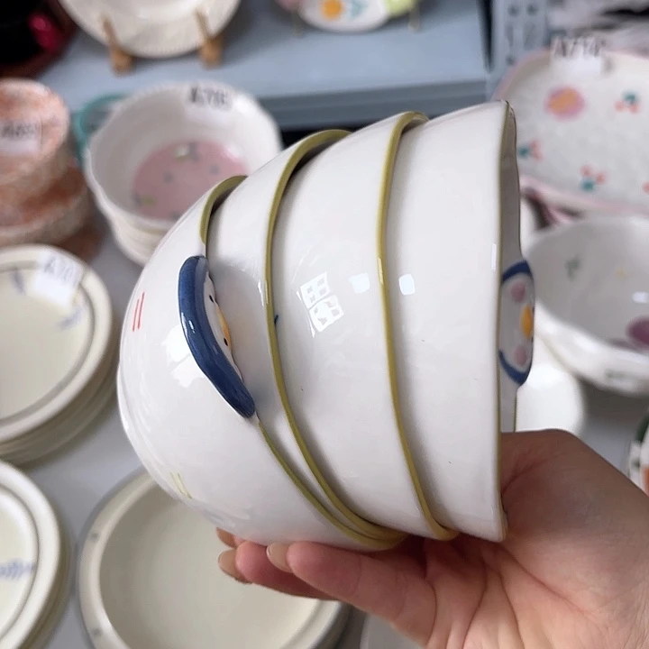 瓷片瑕疵特价陶瓷米饭碗