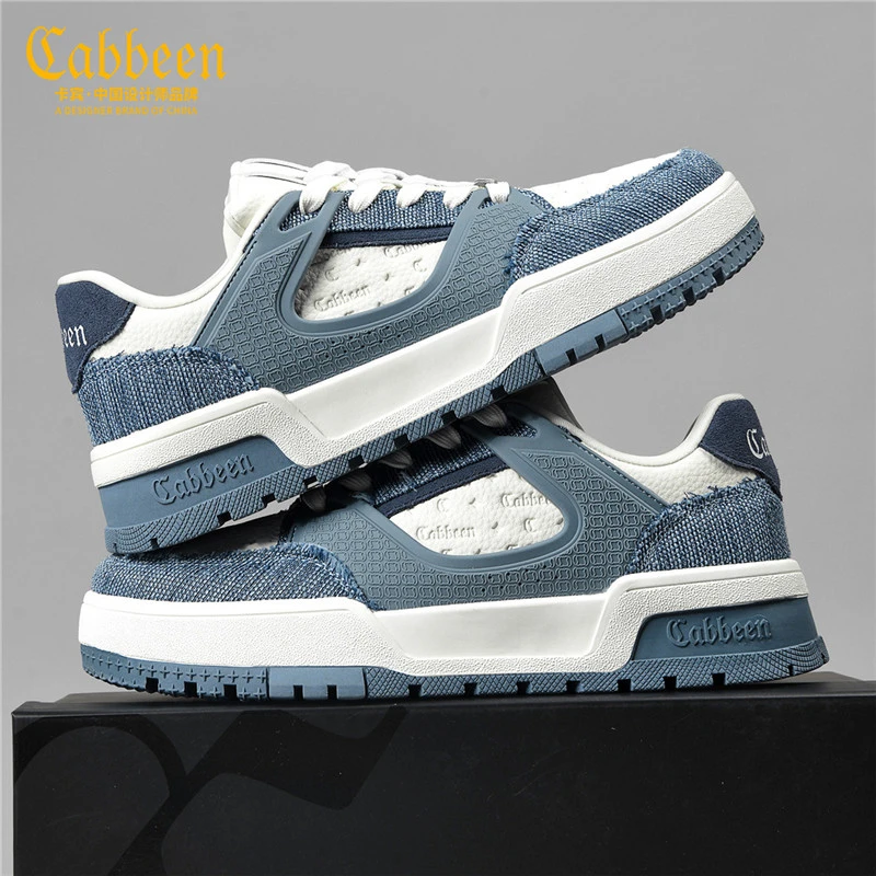 卡宾鞋子轻奢小众低帮厚底男士运动休闲板鞋男款2025新款百搭男鞋