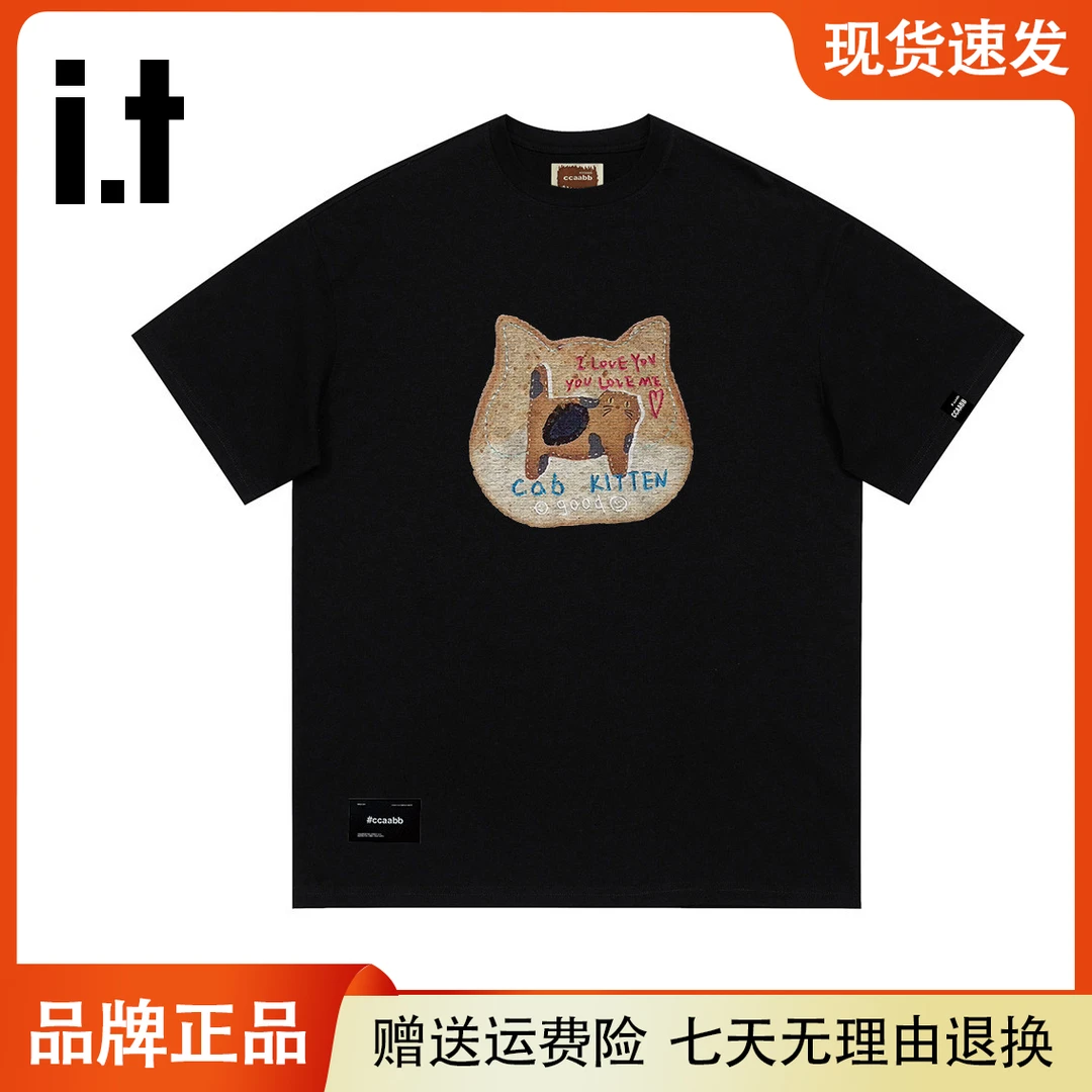 i.tccaabb2025夏季新款纯棉印花百搭潮T恤男女同款CABTEYH008880