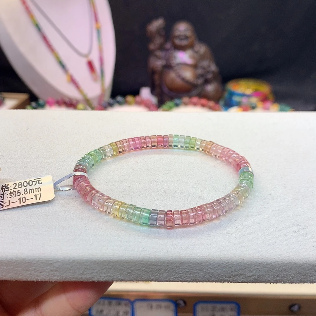 碧玺未镶嵌手串5.8/算盘珠人鱼姬。