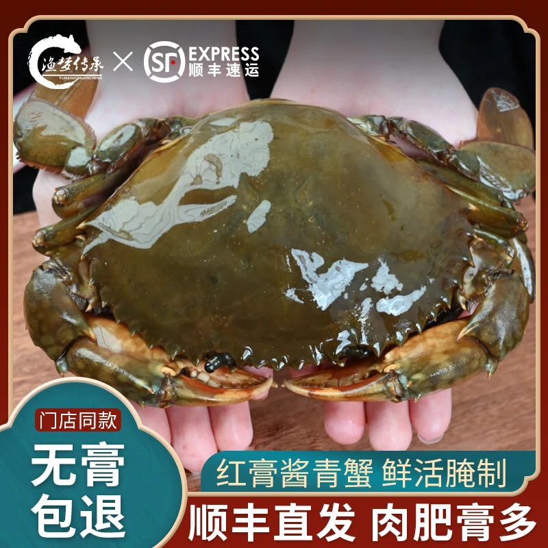 4-6两中青宁波特产酱青蟹韩式风味生腌蟹红膏酱母蟹即食醉蟹青蟹