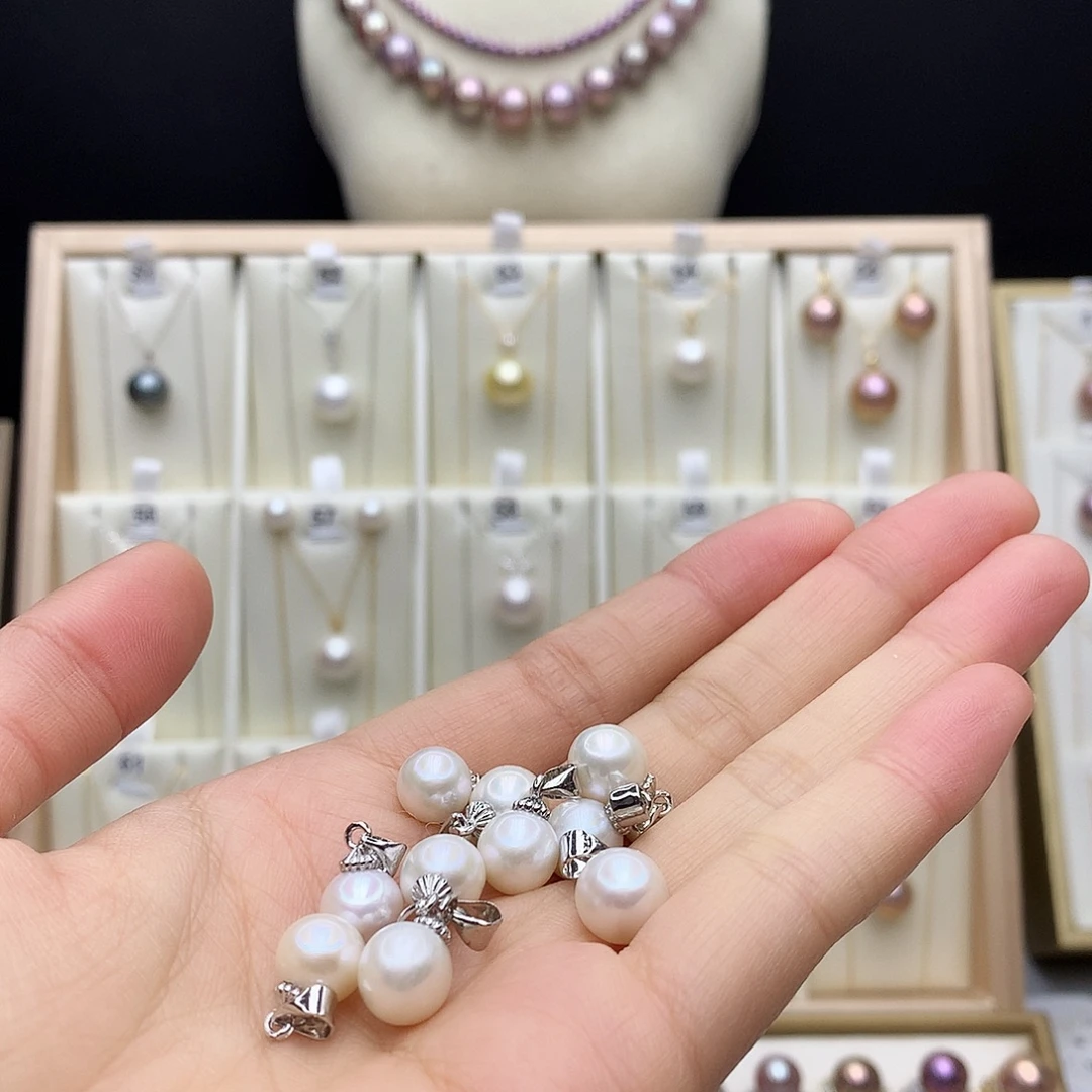 合金淡水珍珠吊坠(不含链)