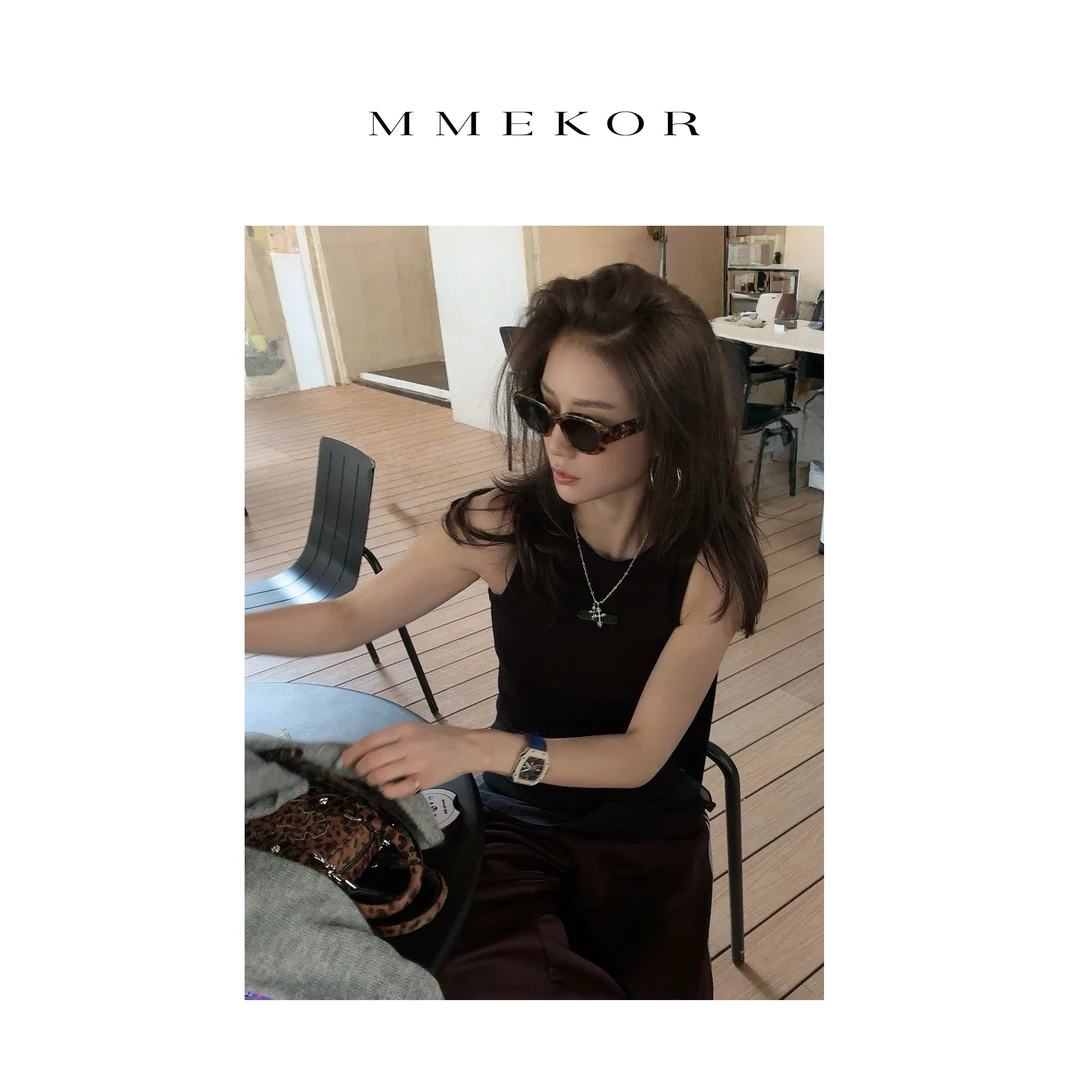 MMEKOR“荷叶恋人”背心 2025新款秋款暗黑内啡肽时髦上衣 30398
