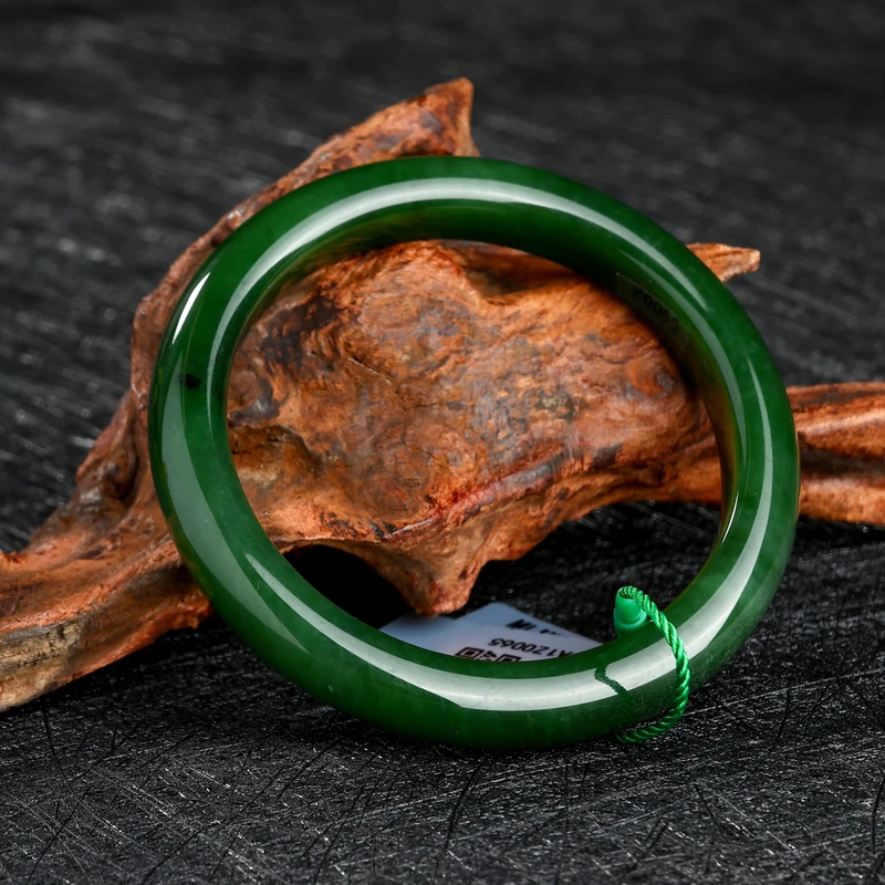 【矿姐珠宝】和田玉碧玉手镯日常时尚佩戴玉镯多样性发一KJ-A1Z0065